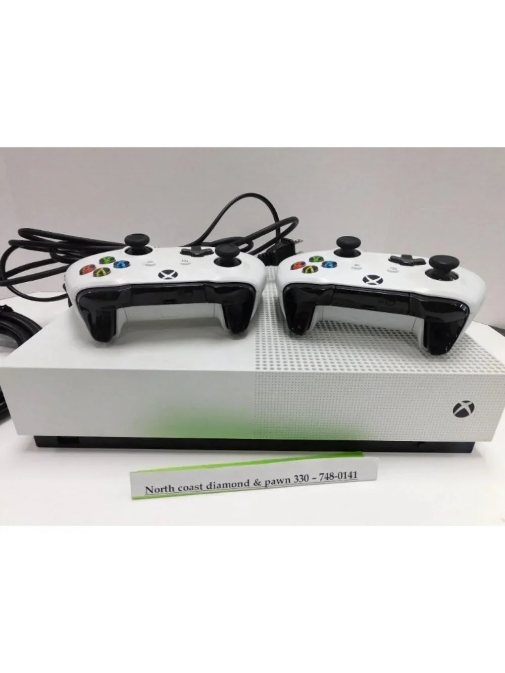X-box 1 S All Digital Edition W/ 2 Controllers and Cords, Works, Model 1681 DW86